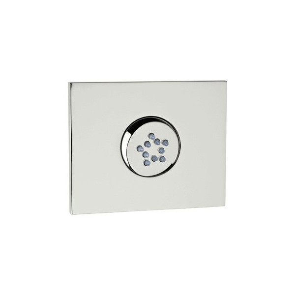 Rohl 24960 1-Hole Flat Panel Rectangular Swivel Body Spray with 10 Jets