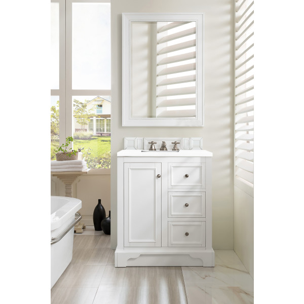 James Martin 825-V30-3WZ Single Vanity w/ White Zeus Quartz Top
