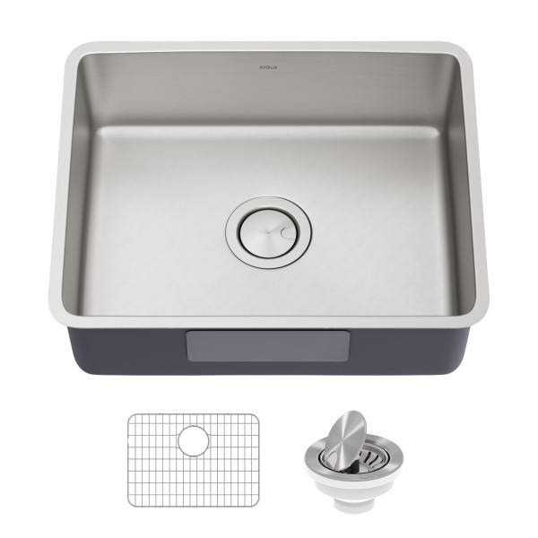 Kraus KA1US21B Dex 21” Undermount 16 Gauge Stainless  Single Bowl Kitchen Sink
