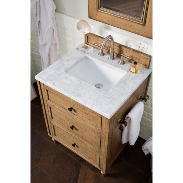 James Martin 300-V26-DRP-3 26 Inch Driftwood Patina Single Vanity w/ Top
