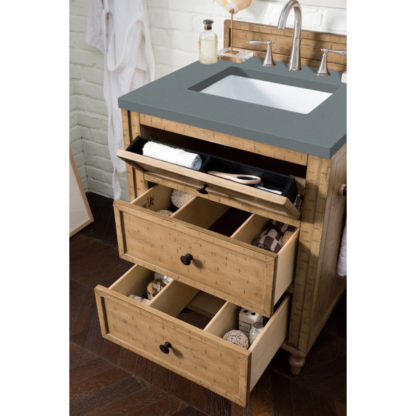 James Martin 300-V26-DRP-3 26 Inch Driftwood Patina Single Vanity w/ Top