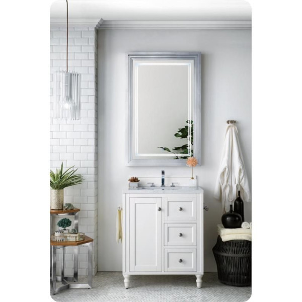 James Martin 301-V30-BW-3 Copper Cove Encore 30" Vanity with Solid Surface Top