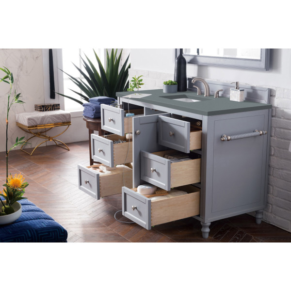 James Martin 301-V48-SL-3 48" Silver Gray Single Vanity with Countertop