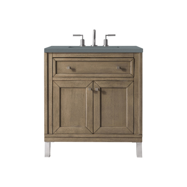 James Martin 305-V30-WWW-3C Chicago 30" Single Vanity - White Washed Walnut