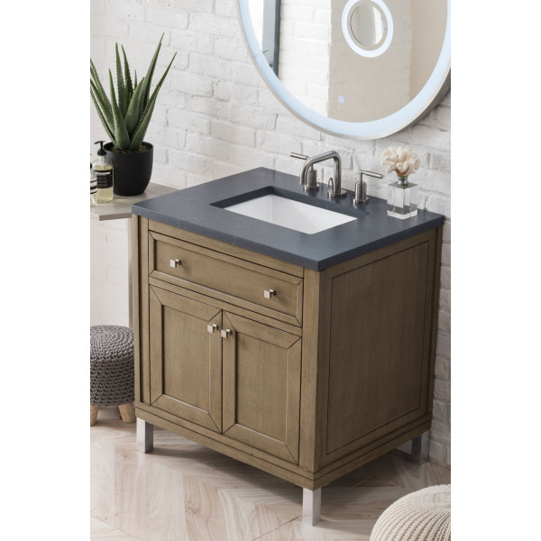 James Martin 305-V30-WWW-3C Chicago 30" Single Vanity - White Washed Walnut