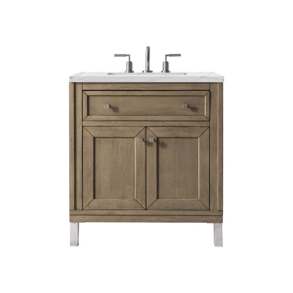 James Martin 305-V30-WWW-3C Chicago 30" Single Vanity - White Washed Walnut