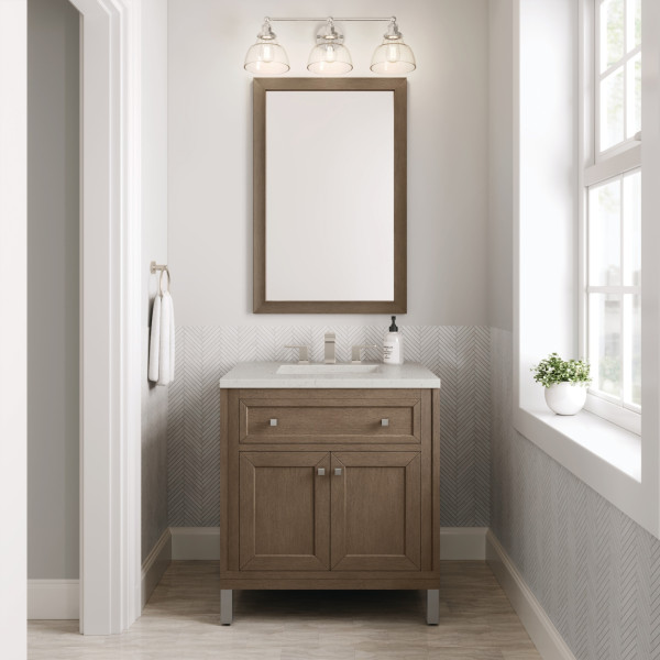 James Martin 305-V30-WWW-3LDL Whitewashed Walnut Vanity Lime Delight Quartz Top