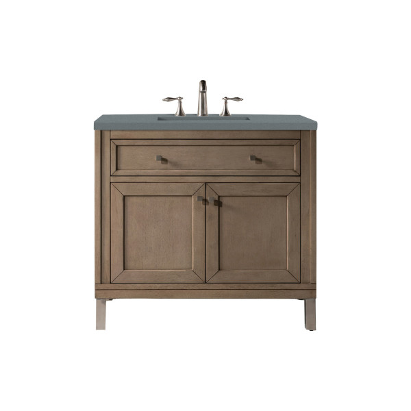 James Martin 305-V36-WWW-3 36" White Washed Walnut Single Vanity with Top