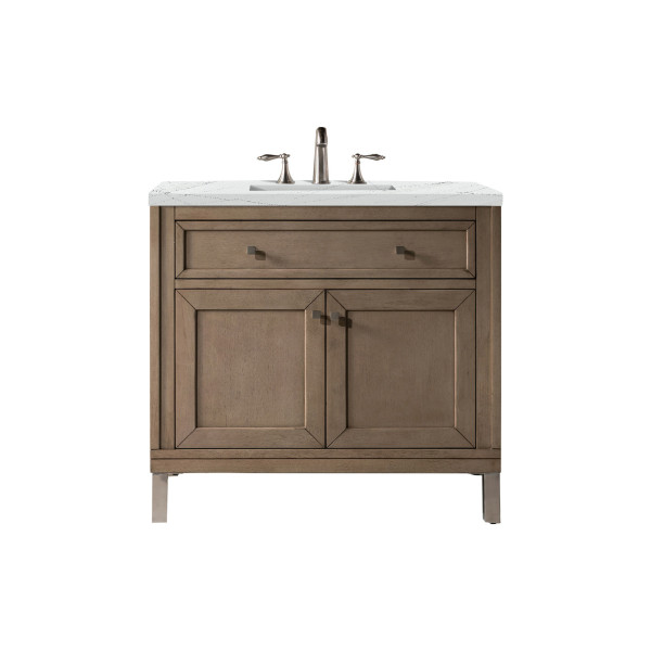 James Martin 305-V36-WWW-3 36" White Washed Walnut Single Vanity with Top