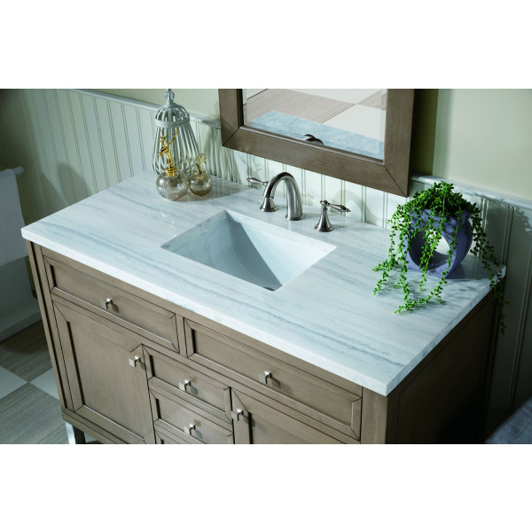 James Martin 305-V48-WWW-3 Chicago 48" White Washed Walnut Single Vanity