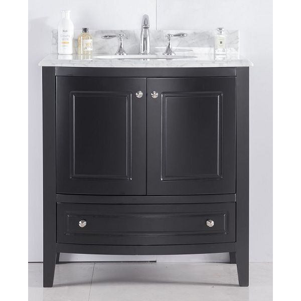 Laviva 3130709-32-WC Estella 32" Bathroom Vanity with White Carrara Marble Countertop