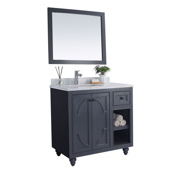 Laviva 313613-36-WC Odyssey 36 Inch Maple Vanity w/ White Carrera Counter
