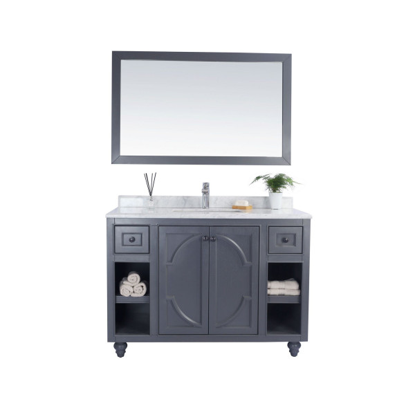 Laviva 313613-48-WC Odyssey 48 Inch Maple Vanity With White Carrera Counter