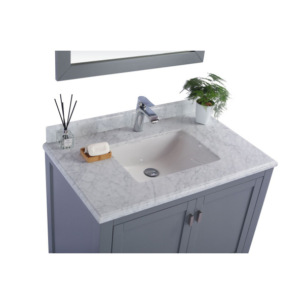 Laviva 313ANG-36-WC Wilson 36 Inch Vanity With White Carrara Countertop