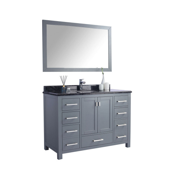 Laviva 313ANG-48-BW Wilson 48 Inch Vanity With Black Wood Countertop