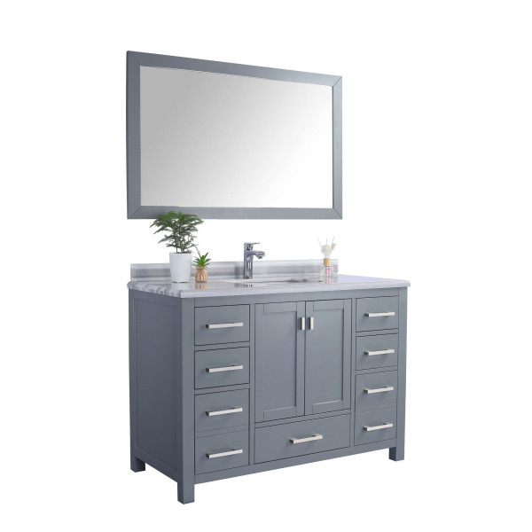 Laviva 313ANG-48-WS Wilson 48 Inch Vanity With White Stripe Countertop