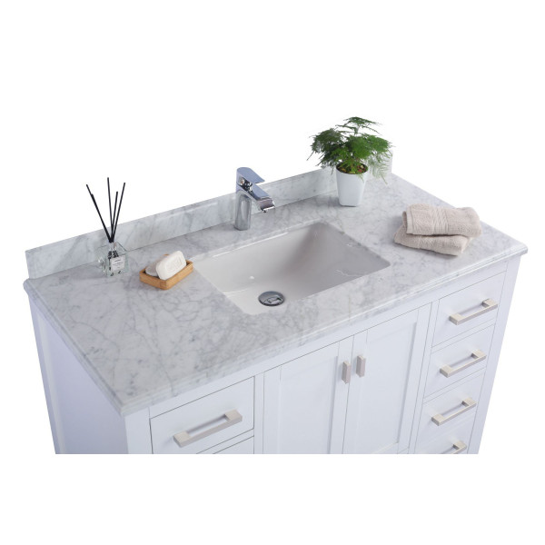 Laviva 313ANG-48-WC Wilson 48 Inch Vanity With White Carrara Countertop