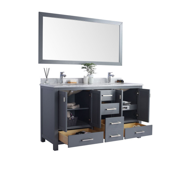 Laviva 313ANG-60-WS Wilson 60 Inch Vanity With White Stripe Countertop