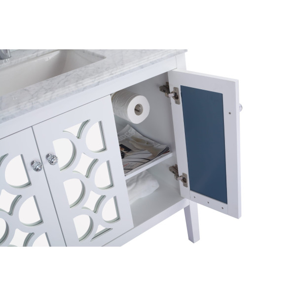 Laviva 313MKSH-36-BW Mediterraneo 36" Bathroom Vanity with Black Wood Marble Countertop