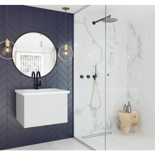 Laviva 313VTR-24-MW Vitri 24" Vanity with VIVA Stone Matte White Solid Surface Countertop