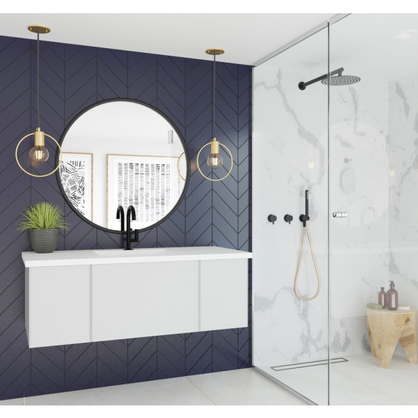 Laviva 313VTR-48-MW Vitri 48" Vanity + VIVA Stone Matte White Solid Surface Top