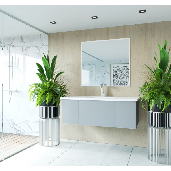 Laviva 313VTR-48-MW Vitri 48" Vanity + VIVA Stone Matte White Solid Surface Top