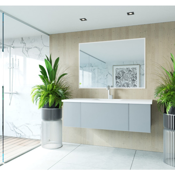 Laviva 313VTR-54-MW Vitri 54" Vanity + VIVA Stone Matte White Solid Surface Top