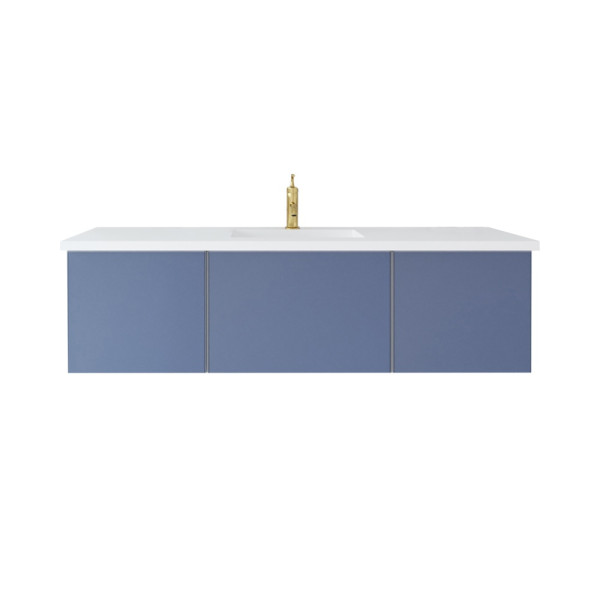 Laviva 313VTR-60C-MW Vitri 60" Single Sink Vanity + Stone Matte White Countertop