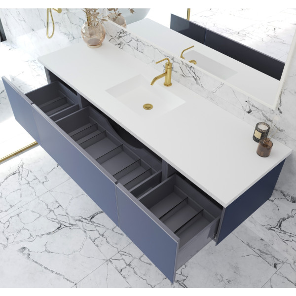 Laviva 313VTR-72C-MW Vitri 72" Single Vanity with VIVA Stone Matte White Solid Surface Top