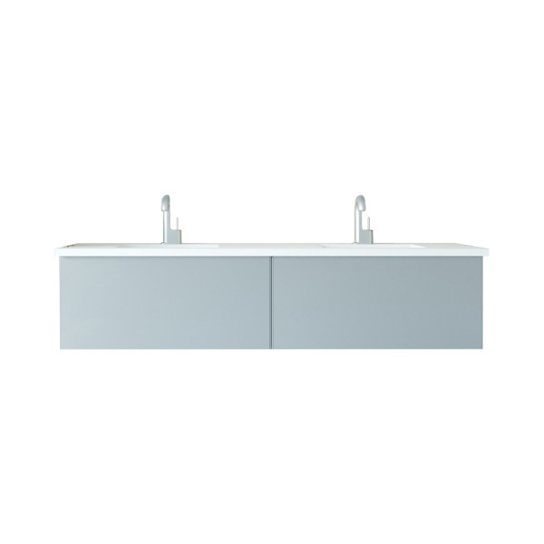 Laviva 313VTR-72D-MW Vitri 72" Double Vanity with VIVA Stone Matte White Solid Surface Top