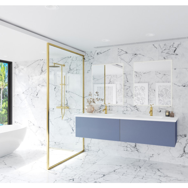 Laviva 313VTR-72D-MW Vitri 72" Double Vanity with VIVA Stone Matte White Solid Surface Top