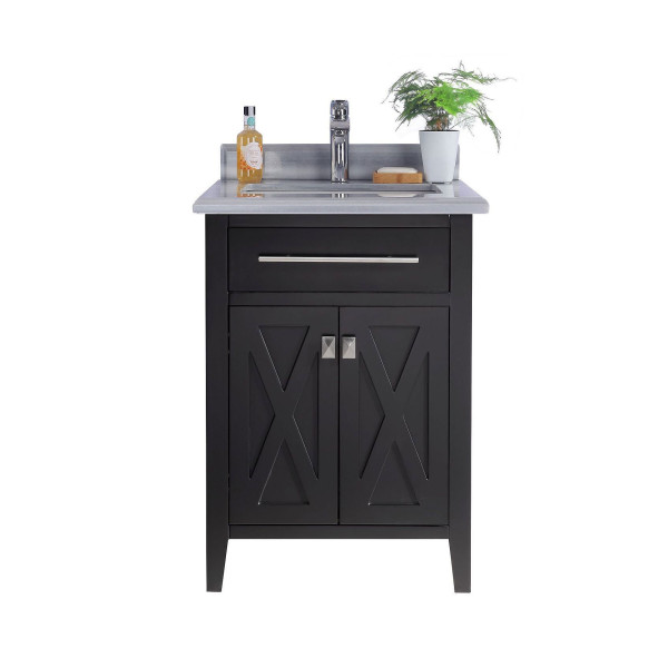 Laviva 313YG319-24-WS Wimbledon 24 Inch Vanity With White Stripes Counter
