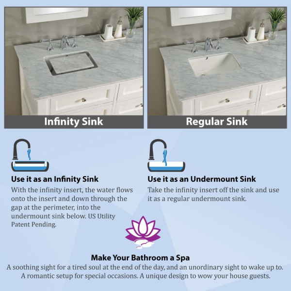 Direct Vanity Sink 32S9-WW 32" Pearl White Vanity With White Carrara Marble Top