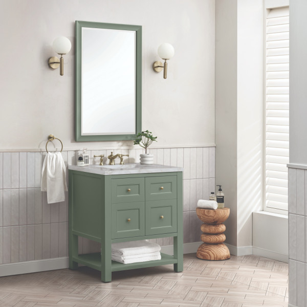 James Martin 330-V30-SC-3VSL 30" Vanity Smokey Celadon w/Victorian Silver Top