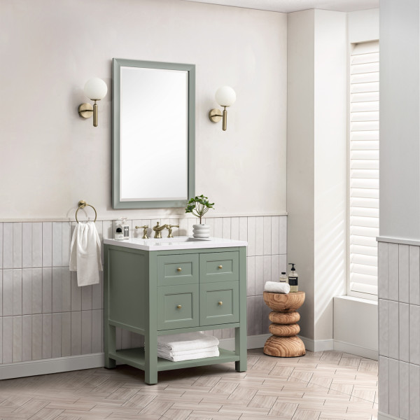 James Martin 330-V30-3WZ Single Vanity w/ White Zeus Top