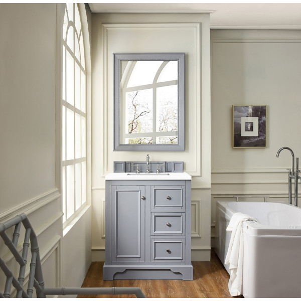 James Martin 825-V30-3WZ Single Vanity w/ White Zeus Quartz Top