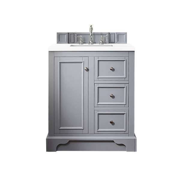 James Martin 825-V30-3WZ Single Vanity w/ White Zeus Quartz Top