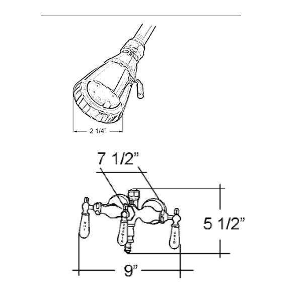 Barclay 4010-PL Diverter Faucet Old Style Spigot With Lever Handles