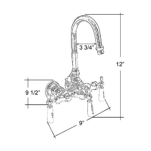 Barclay 4012-PL Diverter Tub Filler with Diverter and Plastic Shower Head