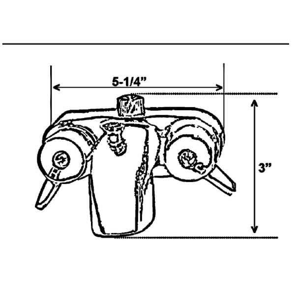 Barclay 4195 Diverter Bathcock With Riser & Shower Head Tub Fillers