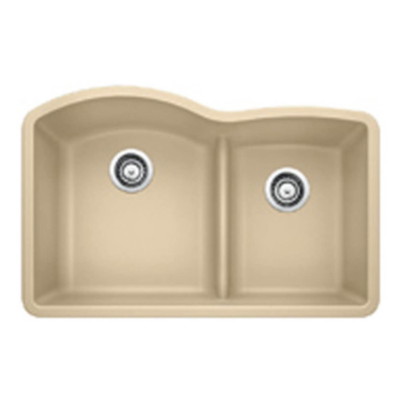 Blanco 44159 Diamond 1 3/4 Low Divide Double Bowl Undermount Kitchen Sink