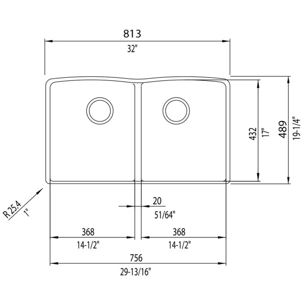 Blanco 44DMD3 Diamond Equal Double Bowl SILGRANIT Undermount Sink