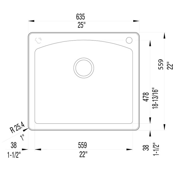 Blanco 44DMD7 Diamond Square Single Bowl SILGRANIT Drop In Kitchen Sink