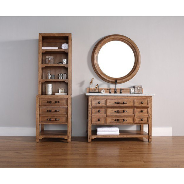 James Martin 500-M40-HON Malibu 40" Beveled Round Wall Mount Bath Mirror
