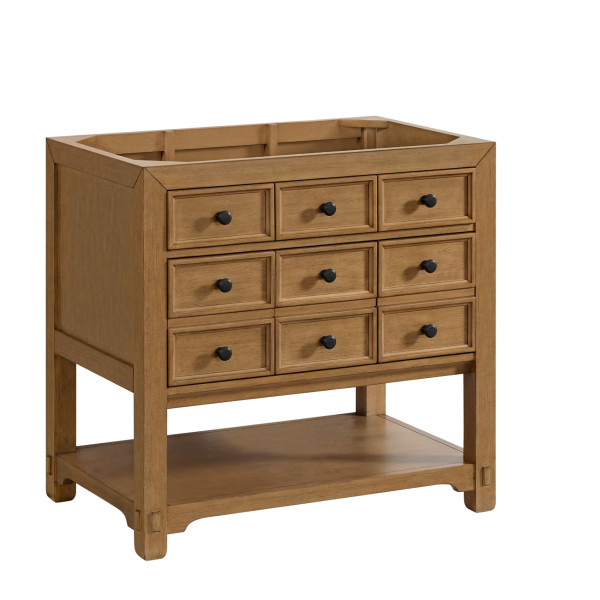 James Martin 505-V36-AMB-3EJP 36" Single Vanity w/ Eternal Jasmine Pearl Top