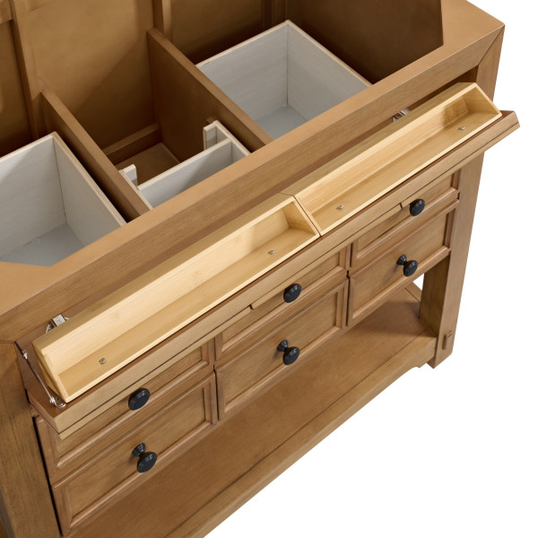 James Martin 505-V36-AMB-3EJP 36" Single Vanity w/ Eternal Jasmine Pearl Top