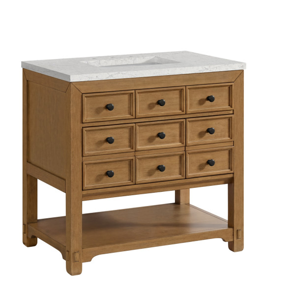 James Martin 505-V36-AMB-3EJP 36" Single Vanity w/ Eternal Jasmine Pearl Top