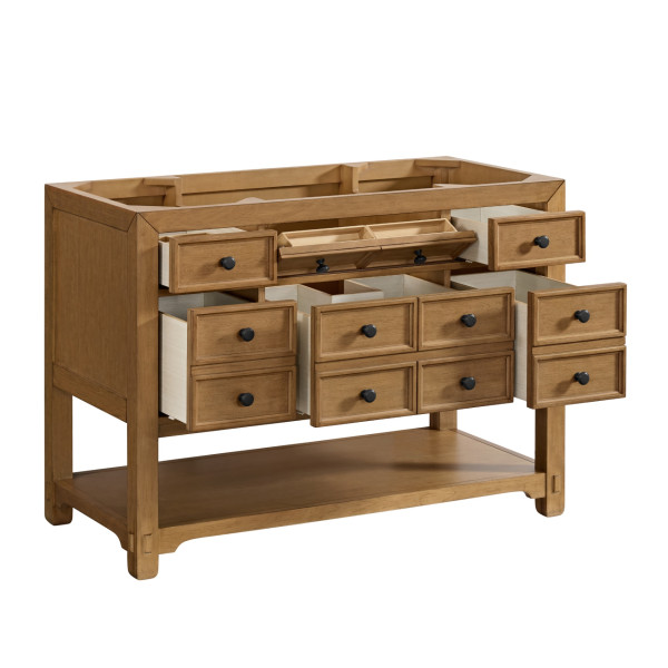 James Martin 505-V48-AMB-3AF 48" Single Vanity w/ Arctic Fall Solid Surface Top