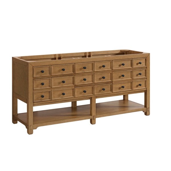 James Martin 505-V72-AMB-3EJP 72" Double Vanity w/ Eternal Jasmine Pearl Top