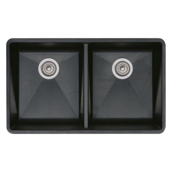 Blanco 51PCS-EQL Precis 16 Inch Equal Double Bowl Undermount Kitchen Sink